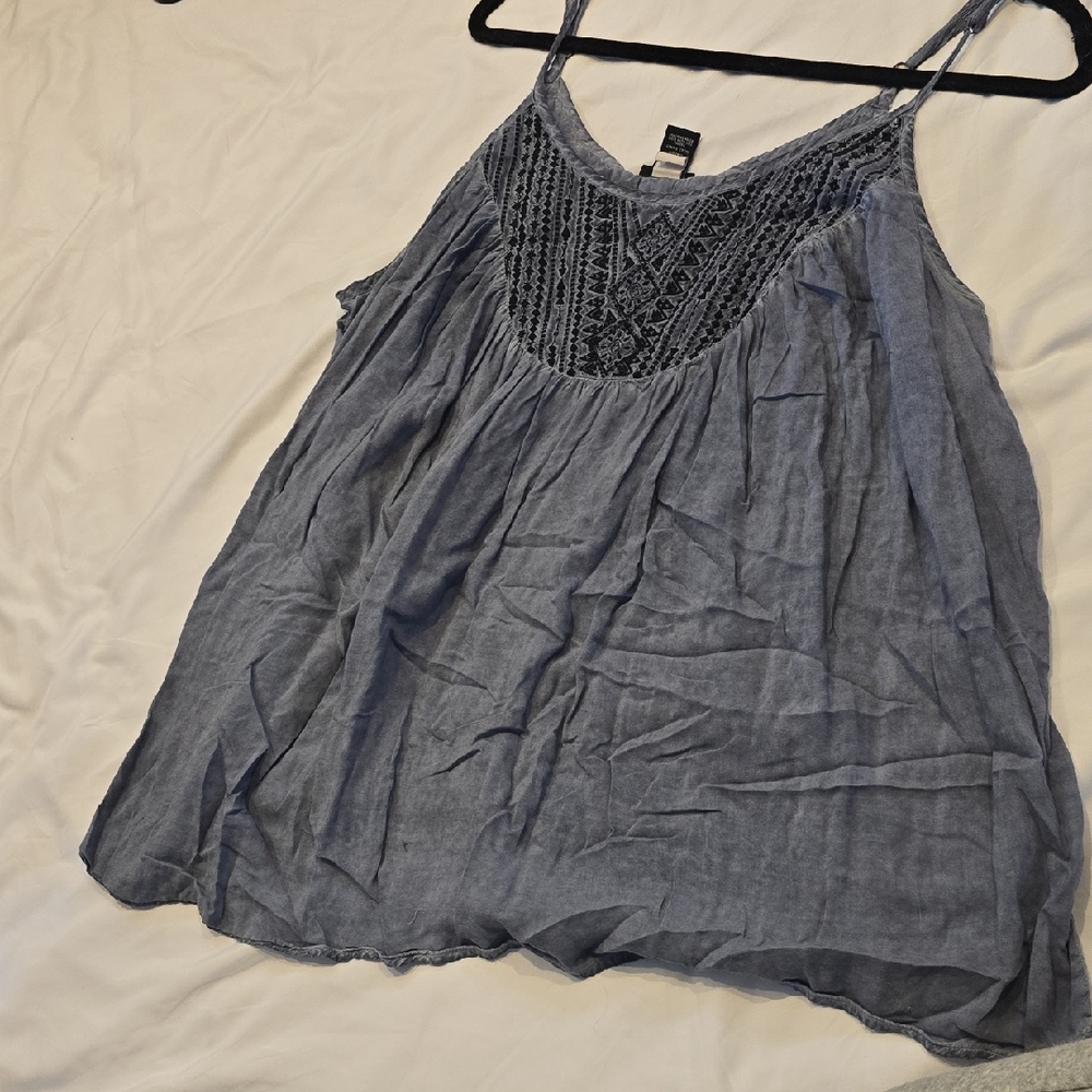Torrid Blue Lace Detail Camisole